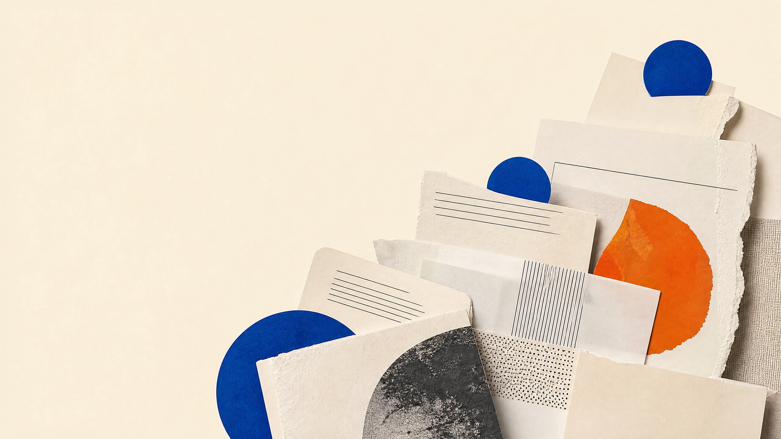Abstract editorial market research visual